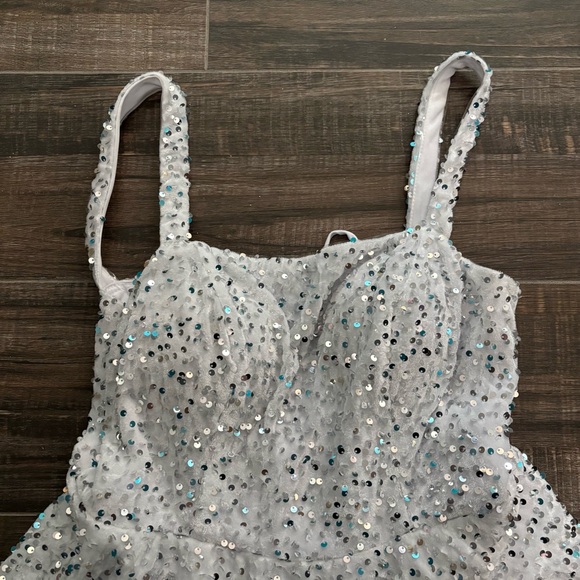 Dessiny Women’s Short Sequin Sparkly Party Dress - Picture 3 of 4